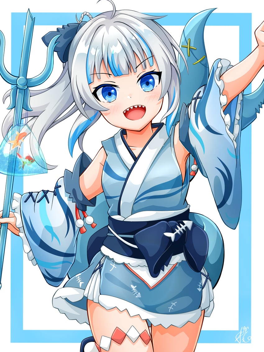 gawr gura (hololive and 1 more) drawn by remone