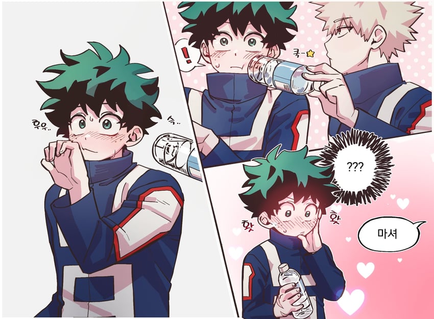 midoriya izuku and bakugou katsuki (boku no hero academia) drawn by nimon