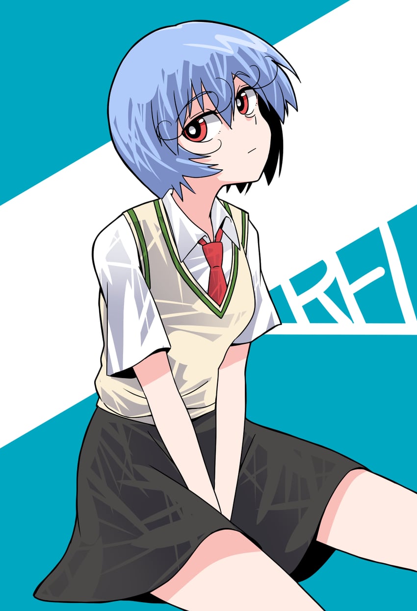 ayanami rei and lina rei (neon genesis evangelion) drawn by sashimi_(sasihmi)