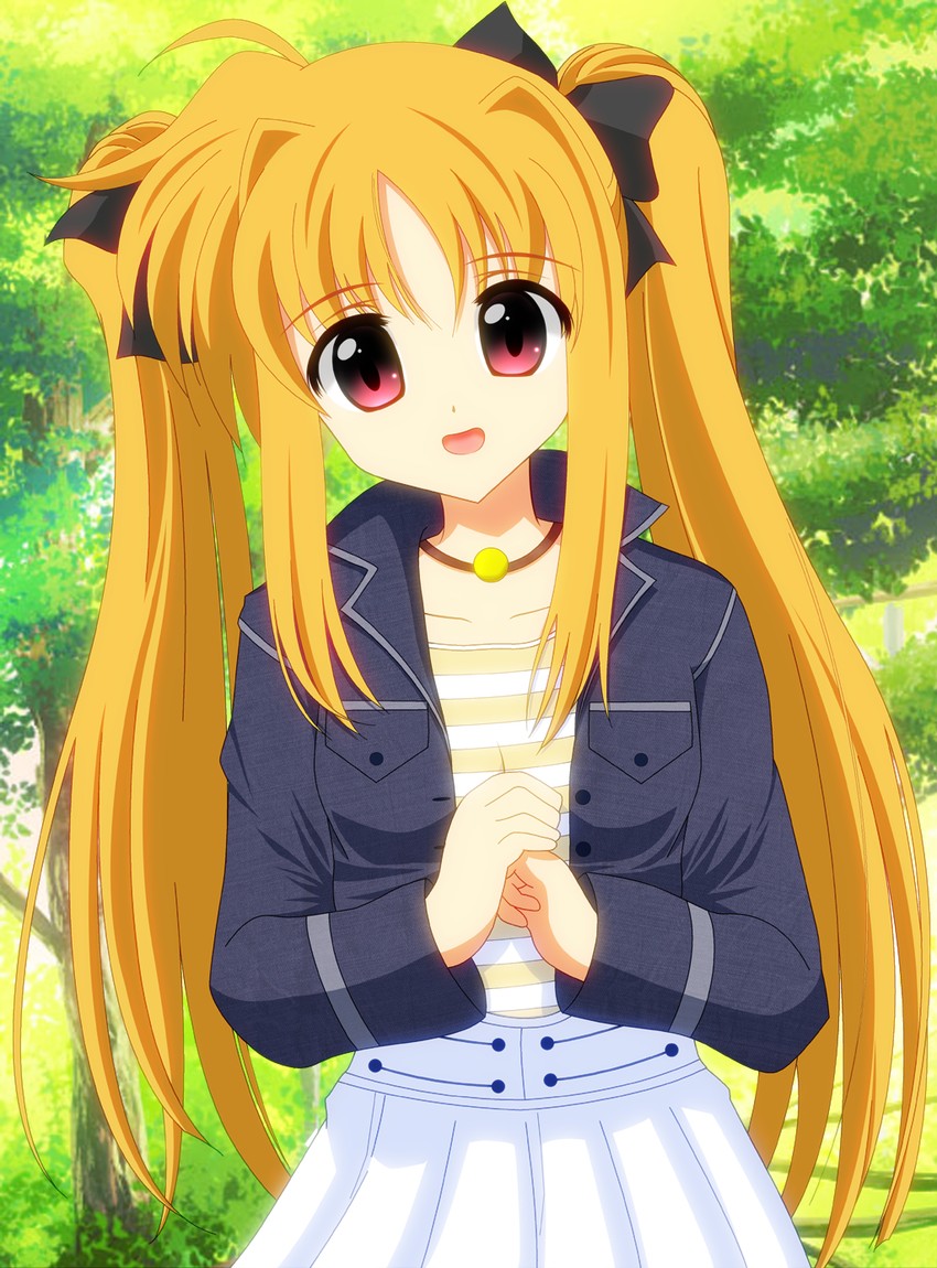 fate testarossa (lyrical nanoha and 2 more) drawn by t28_(akailori)