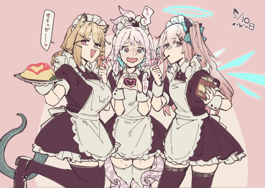 utage, ambriel, and kirara (arknights) drawn by koryuu_(gackter10)