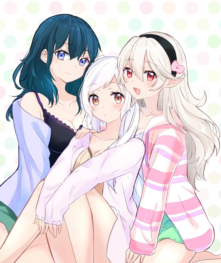 female byleth, female corrin, and female robin (fire emblem and 3 more) drawn by puni_y_y