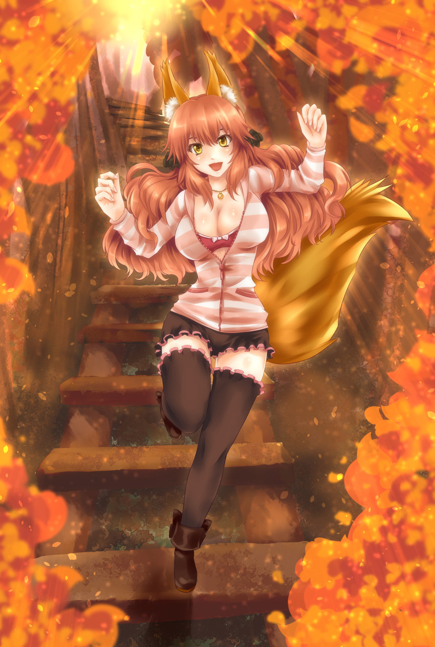 tamamo and tamamo no mae (fate and 2 more) drawn by bashiko_(shinba557i)