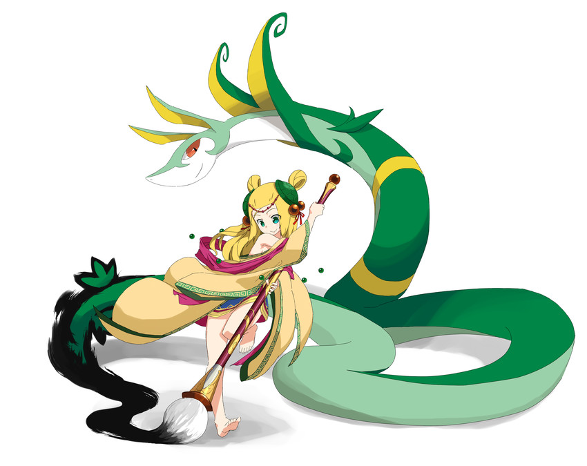 serperior and meimei (pokemon and 2 more) drawn by chiko_(pikapuff)