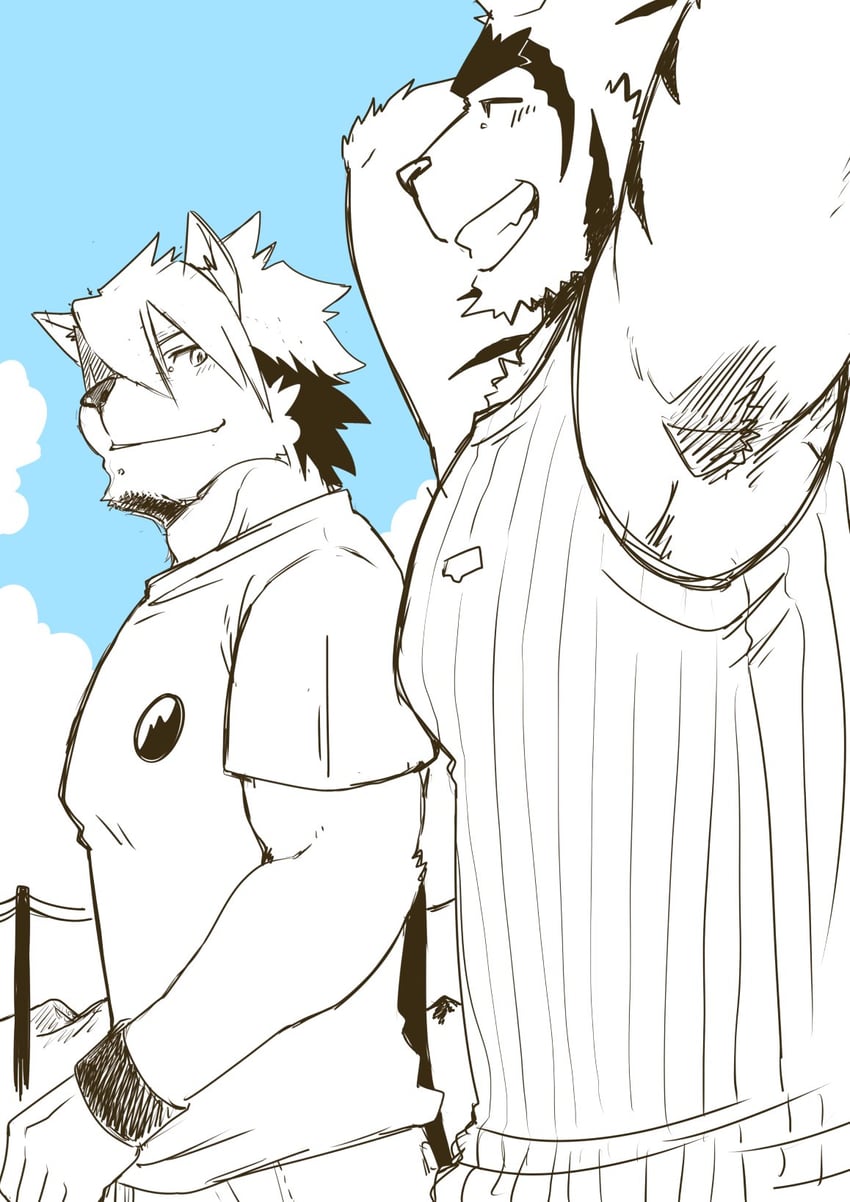 kouya aotsuki and torahiko oshima (morenatsu) drawn by gouyuugou