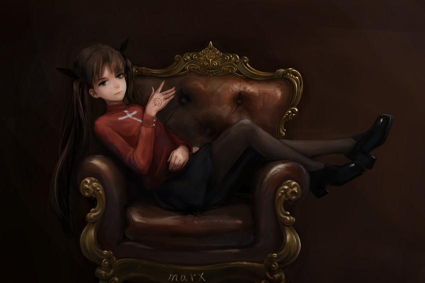 tohsaka rin (fate and 1 more) drawn by makesi