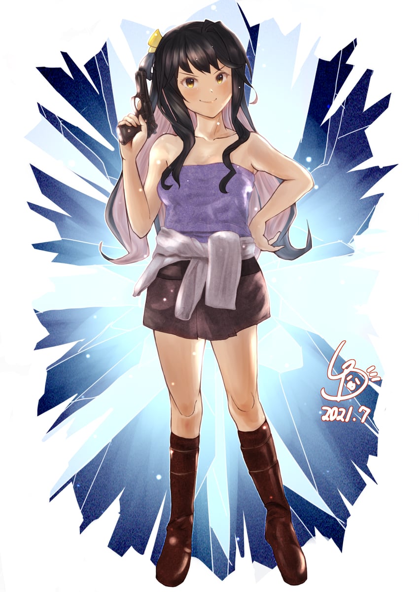 naganami and jill valentine (kantai collection and 1 more) drawn by ld_(luna_dial398)