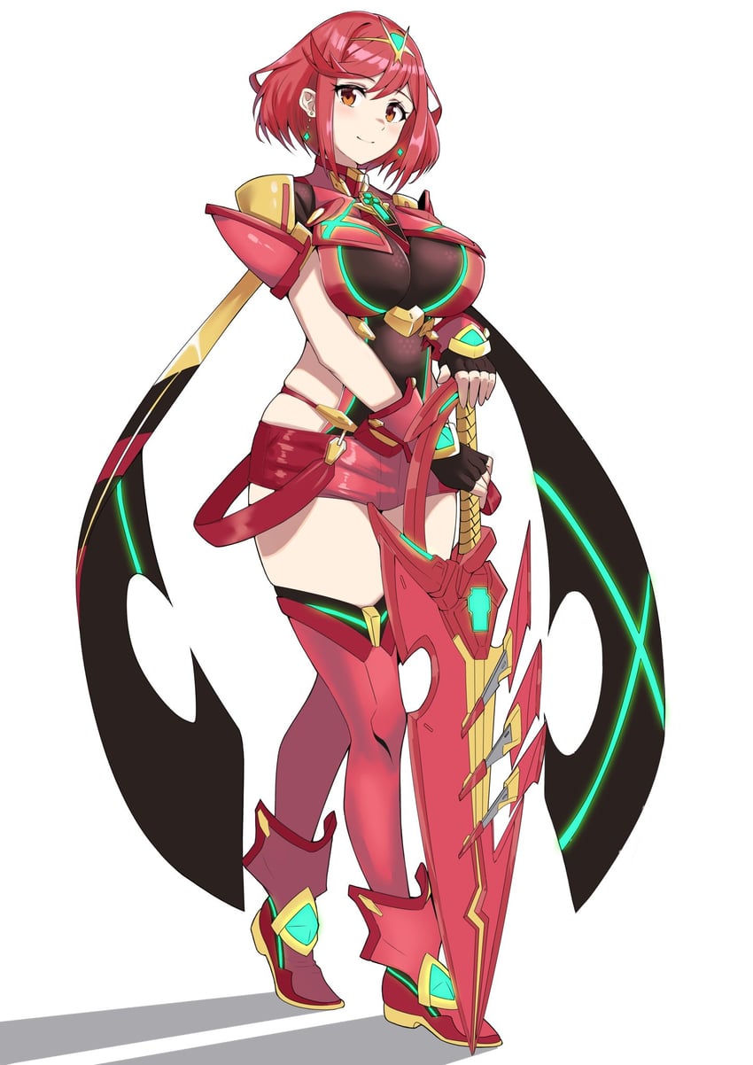 pyra (xenoblade chronicles and 1 more) drawn by yamada_hatsune
