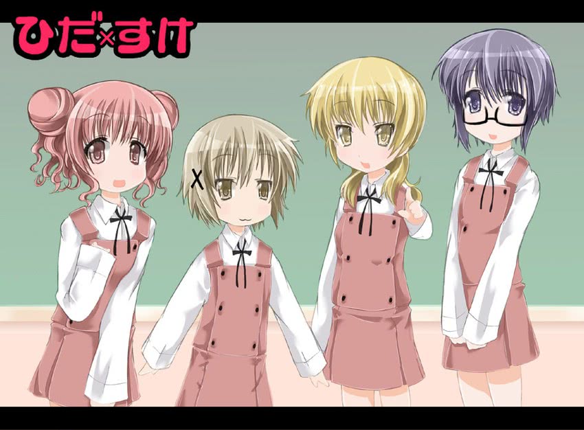 yuno, miyako, hiro, and sae (lucky star and 1 more) drawn by abubu
