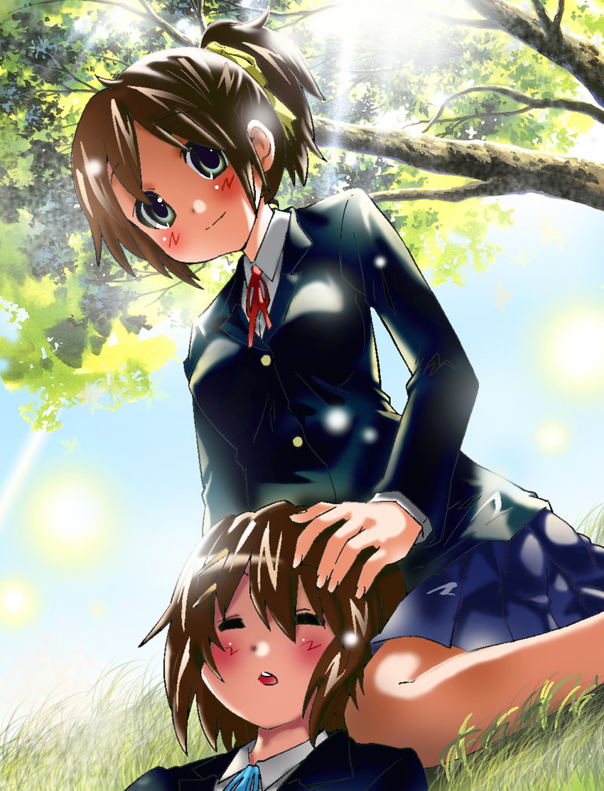 hirasawa yui and hirasawa ui (k-on!) drawn by akira_(umihan)