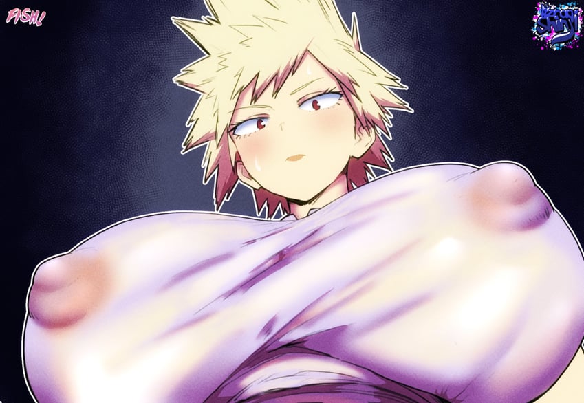 bakugou mitsuki (boku no hero academia) drawn by azraqshinji and parallaxfused