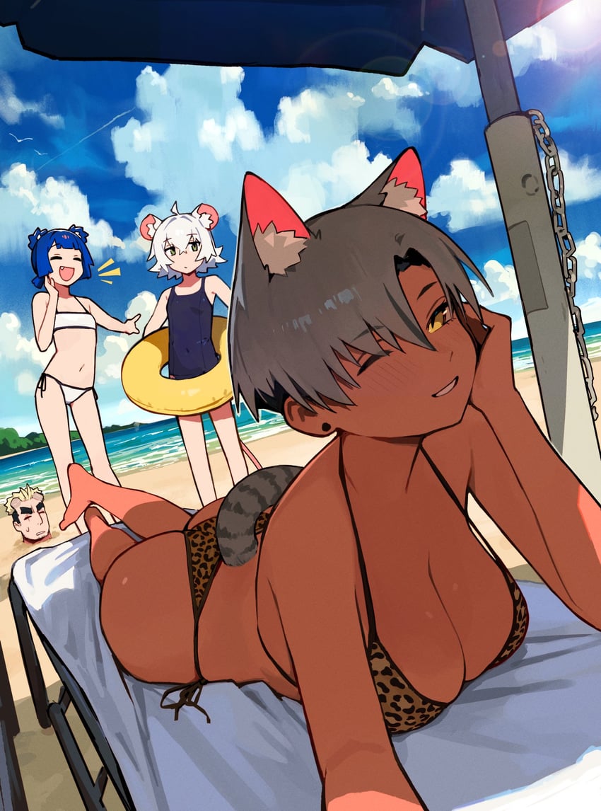 gris, kara, and perl (go! go! gris!) drawn by vertigris