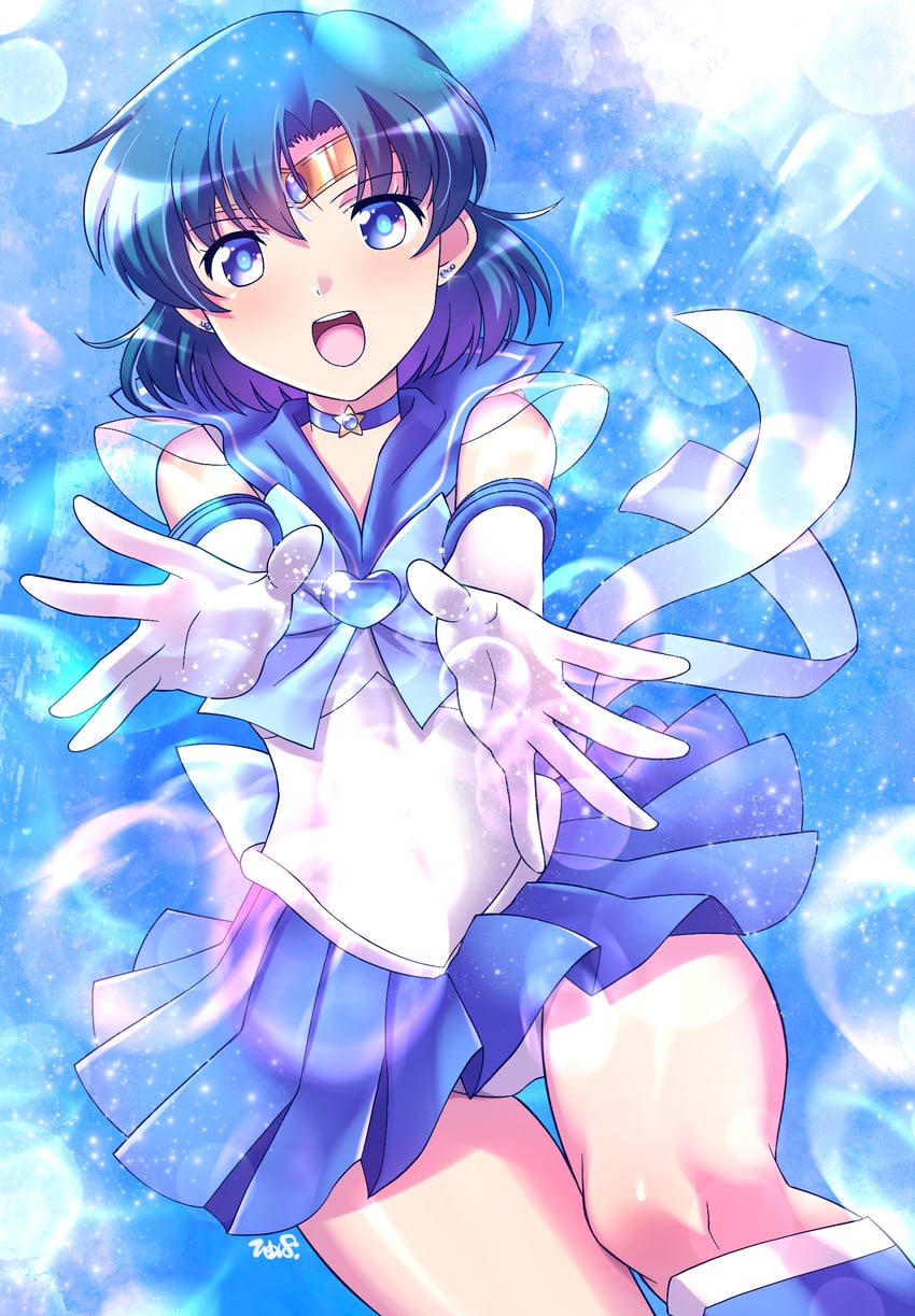 mizuno ami, sailor mercury, and super sailor mercury (bishoujo senshi sailor moon) drawn by himehachi_(hime8manga)