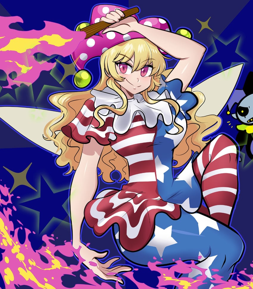 clownpiece and jevil (touhou and 1 more) drawn by missandydandy