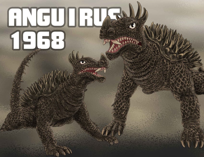 anguirus (godzilla and 1 more) drawn by satoru33