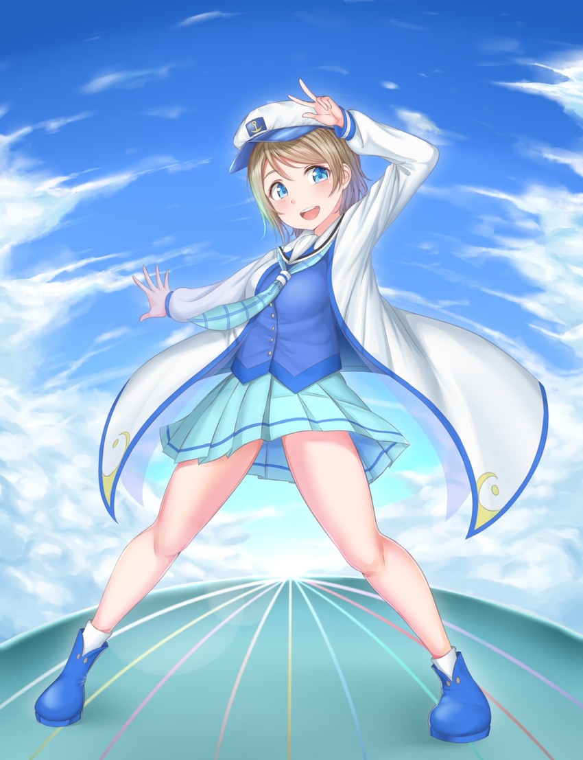 watanabe you (love live! and 1 more) drawn by rama_(yu-light8)