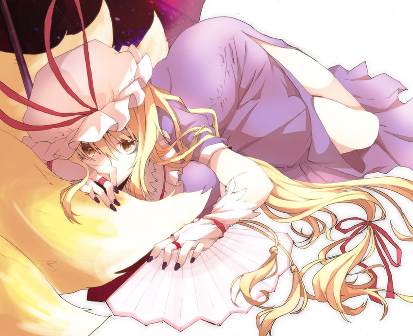 yakumo yukari and yakumo ran (touhou) drawn by hirasaka_ine