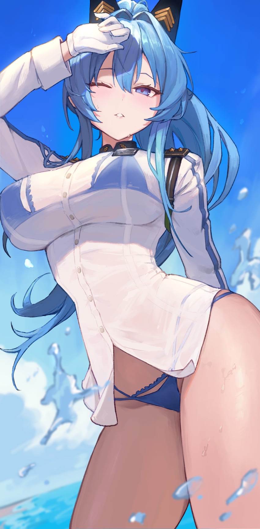 helm (goddess of victory: nikke) drawn by namake_(nmk44300)