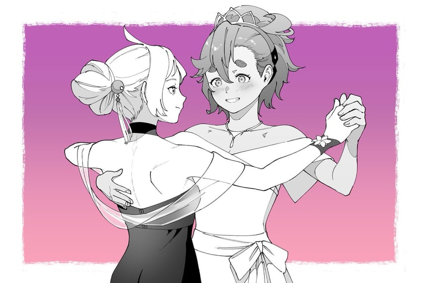 suletta mercury and miorine rembran (gundam and 1 more) drawn by sun_4x3