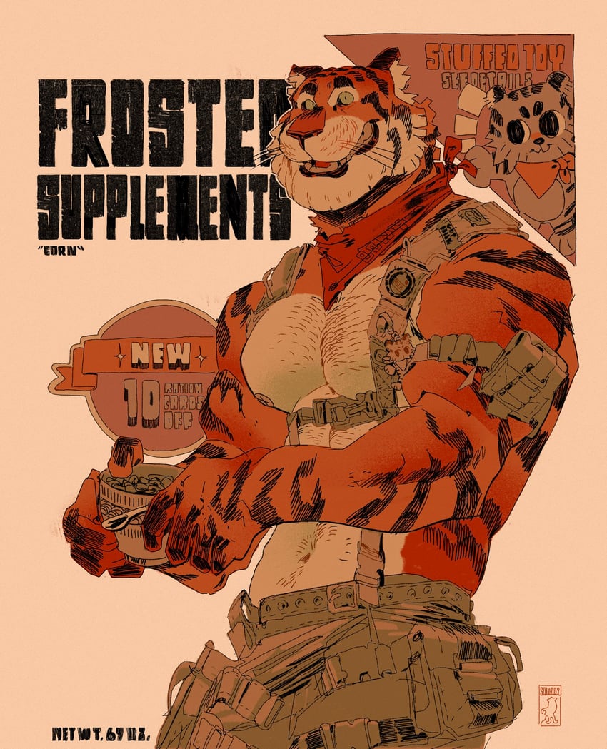 tony the tiger (original and 2 more) drawn by big_squid_man