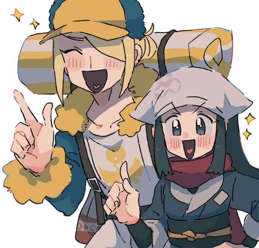 akari and volo (pokemon and 1 more) drawn by yusho_(ossm03)
