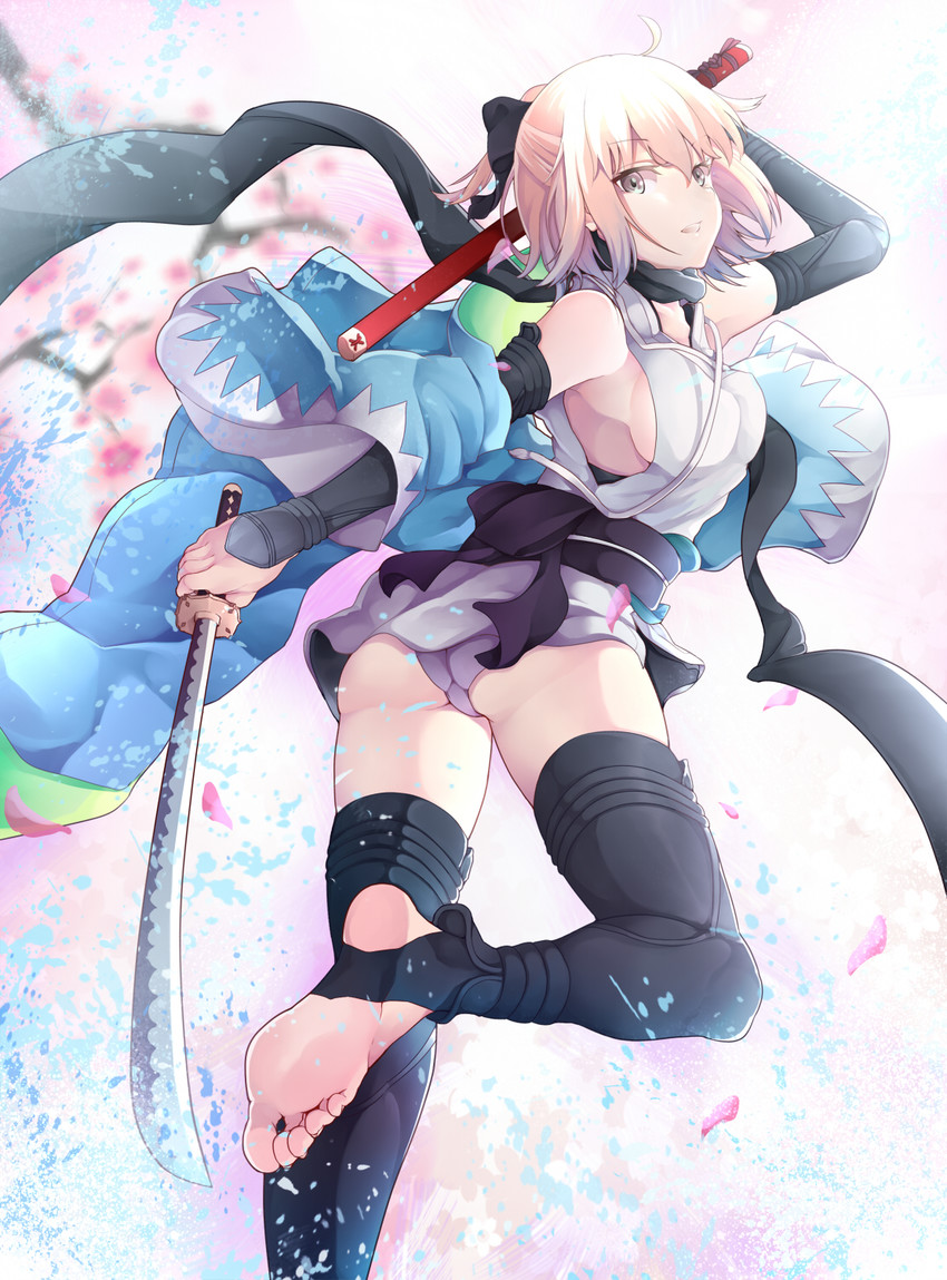 okita souji (fate and 1 more) drawn by batatata77