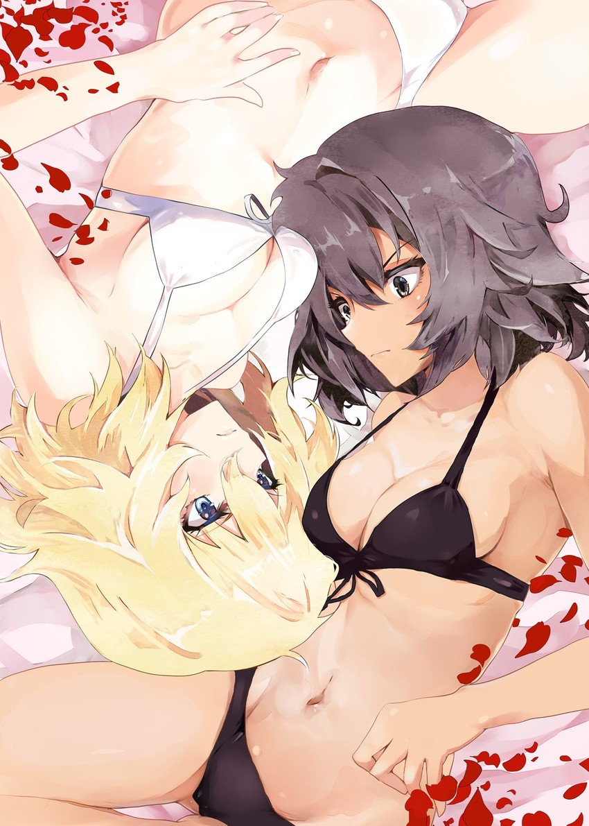 andou and oshida (girls und panzer) drawn by kataru_(ubw-emiya)