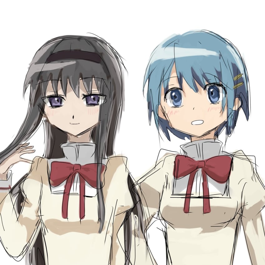 akemi homura and miki sayaka (mahou shoujo madoka magica) drawn by mio1778997