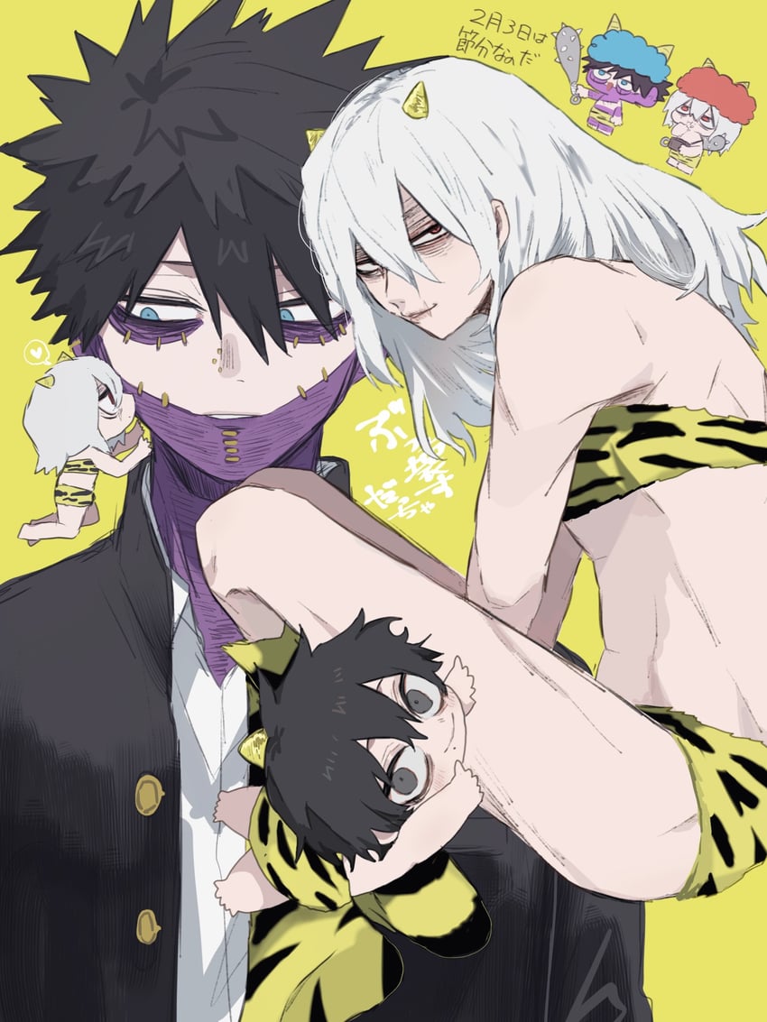 lum, dabi, shigaraki tomura, moroboshi ataru, and ten (boku no hero academia and 1 more) drawn by ametaro_(ixxxzu)