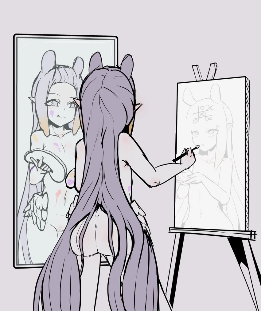 ninomae ina'nis (hololive and 1 more) drawn by moral_cacoethes