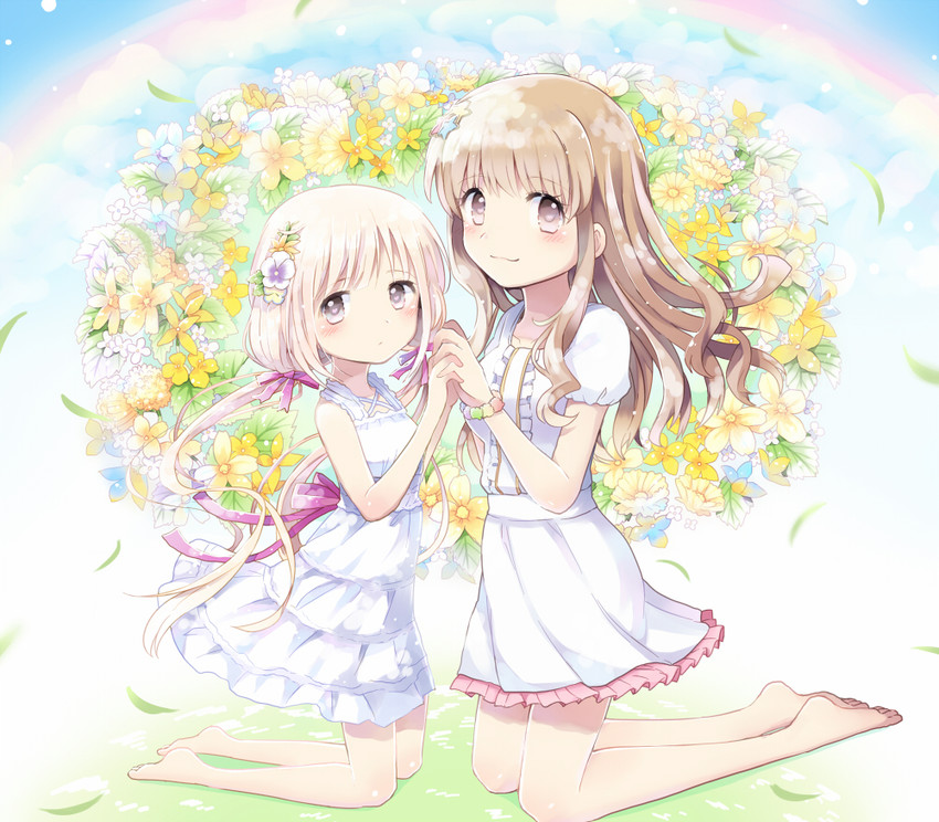 futaba anzu and moroboshi kirari (idolmaster and 1 more) drawn by gum_(vivid_garden)