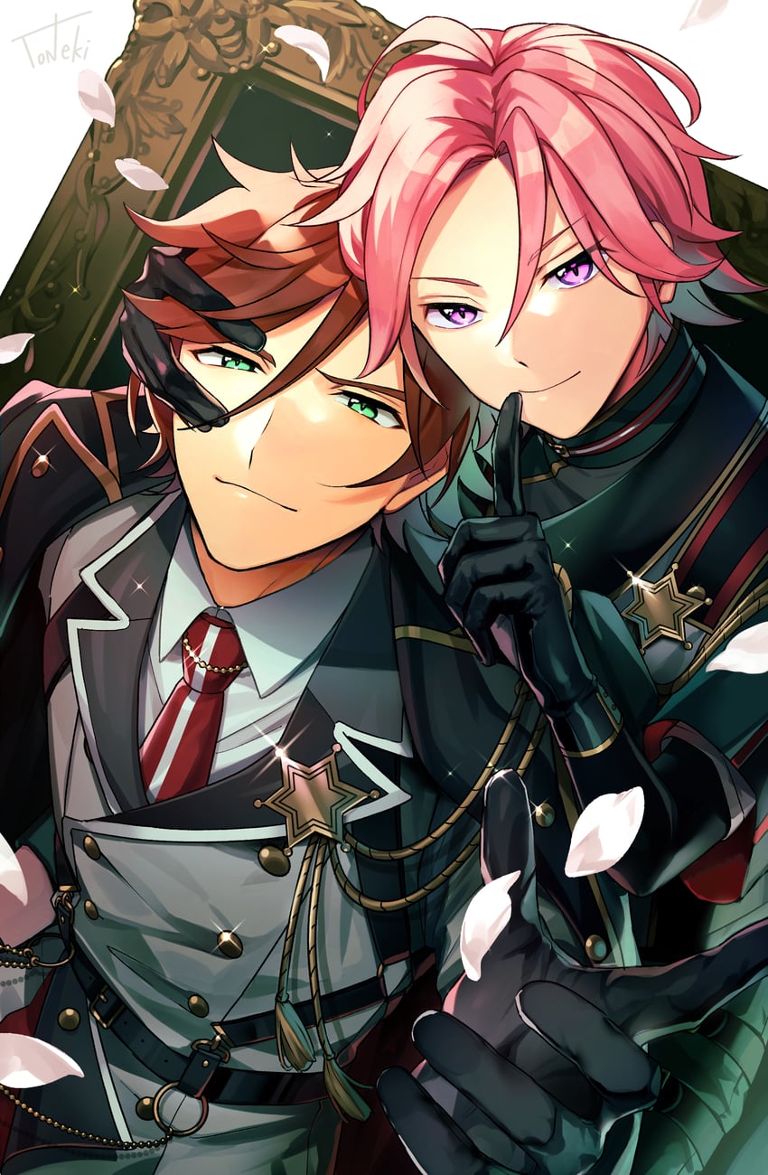 oukawa kohaku and mikejima madara (ensemble stars!) drawn by bobo_(uccello)