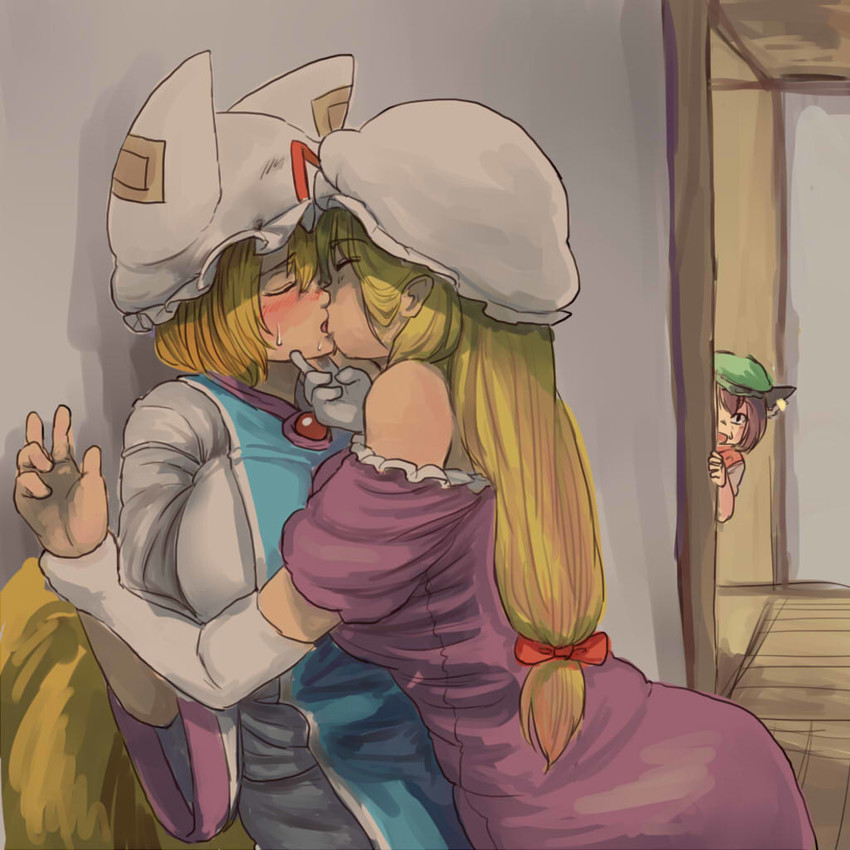 yakumo yukari, yakumo ran, and chen (touhou) drawn by chanta_(ayatakaoisii)