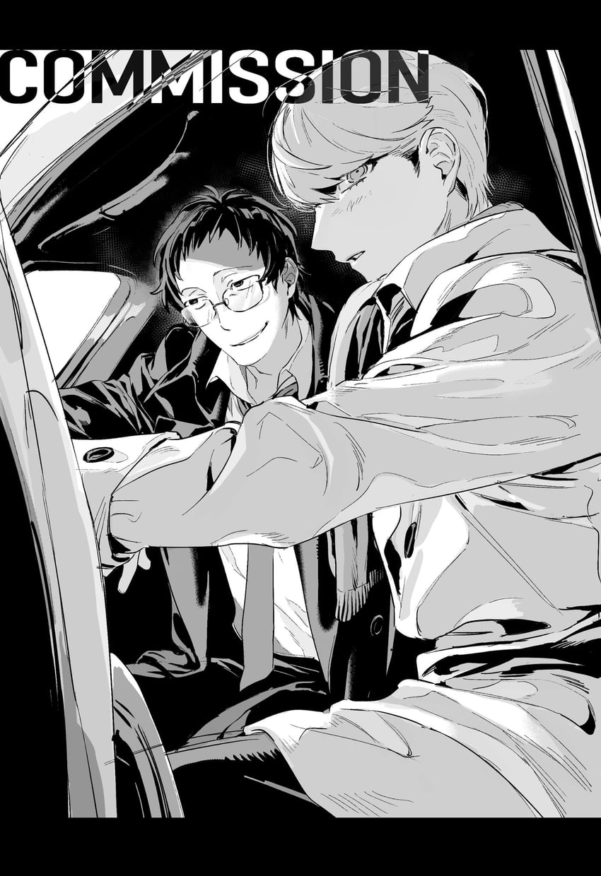 narukami yu and adachi tooru (persona and 1 more) drawn by white-trick