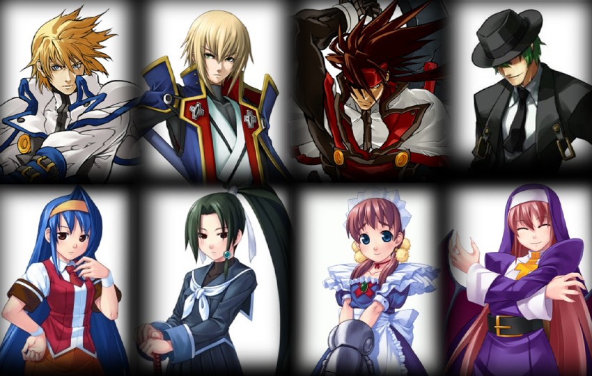 sol badguy, ky kiske, jin kisaragi, hazama, tsuzura saki, and 4 more (guilty gear and 3 more)