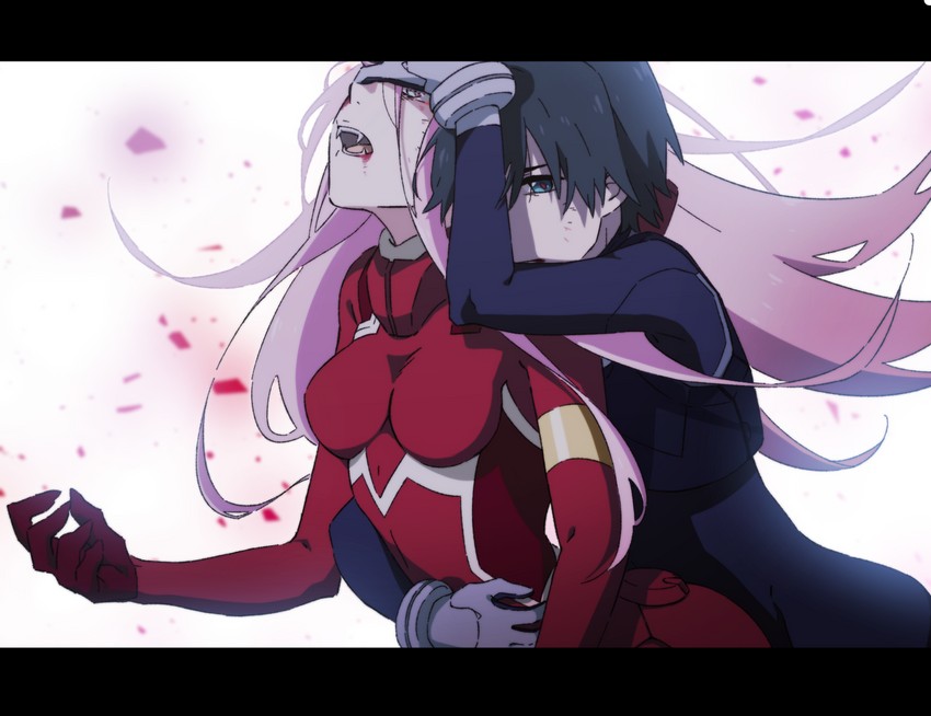 zero two and hiro (darling in the franxx) drawn by leje39