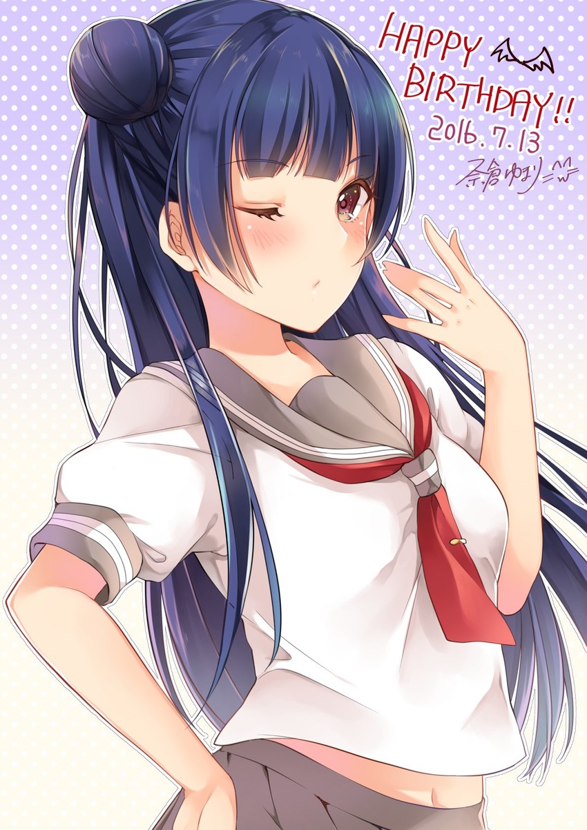 tsushima yoshiko (love live! and 1 more) drawn by yumari_nakura