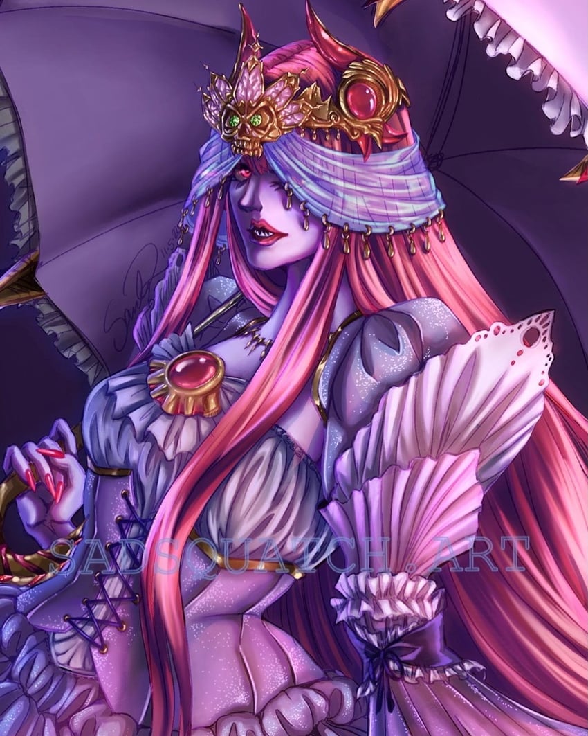 baal zebul (bayonetta and 1 more) drawn by sadsquatch-art