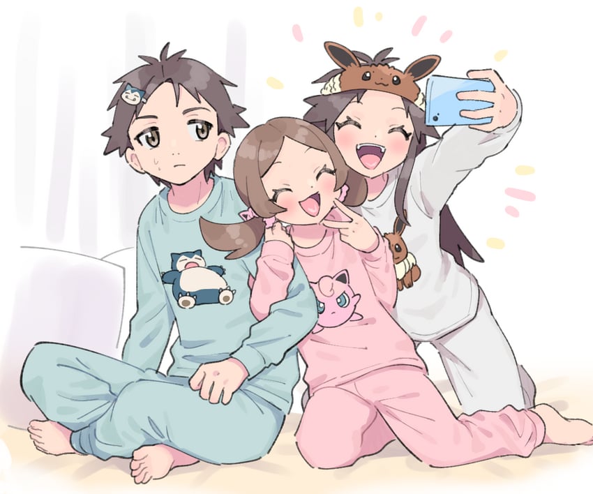 red, eevee, lyra, jigglypuff, green, and 1 more (pokemon and 2 more) drawn by pumpkinpan