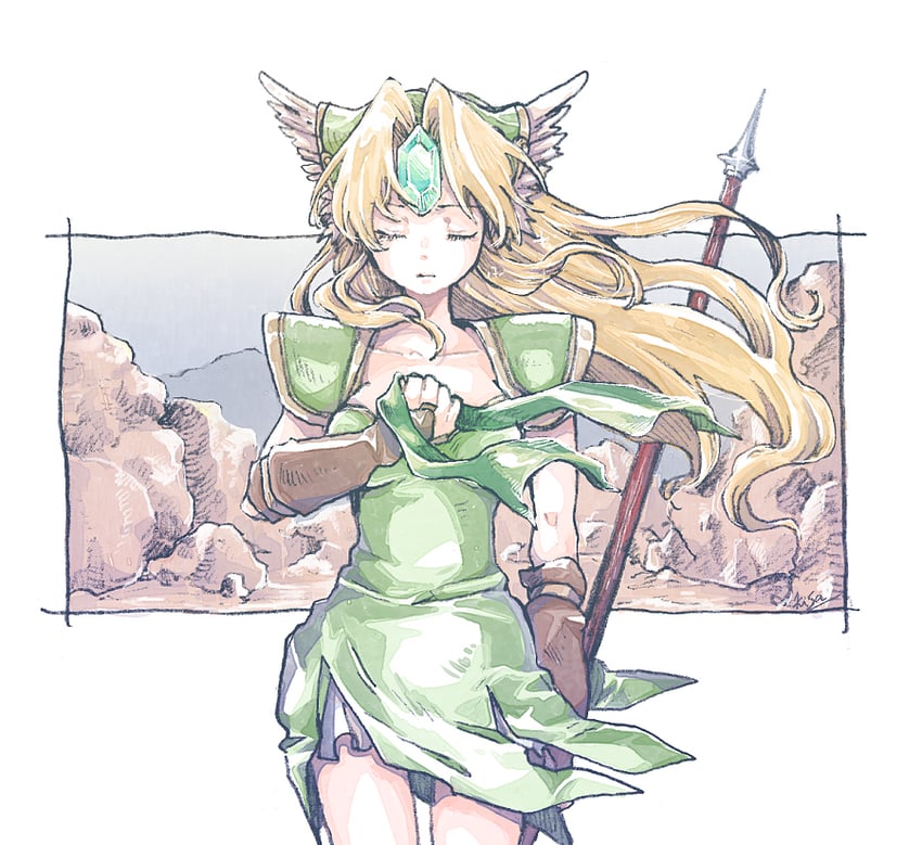 riesz (seiken densetsu and 1 more) drawn by michibata_65