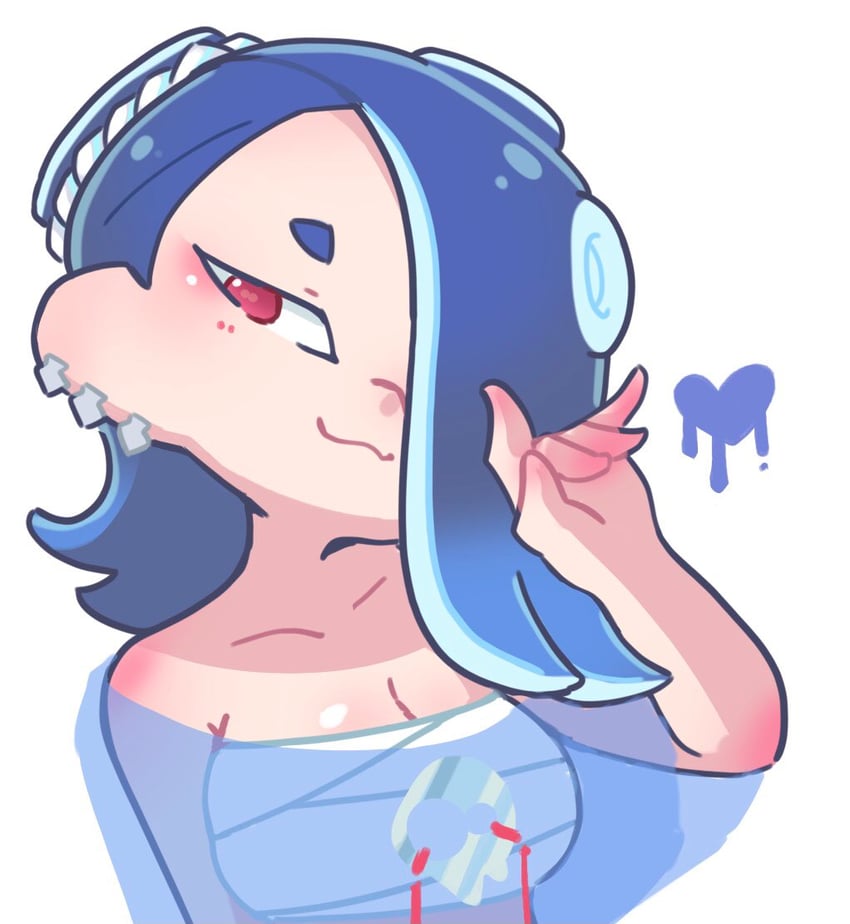 shiver (splatoon and 1 more) drawn by hekoningyou_(waraningyou)
