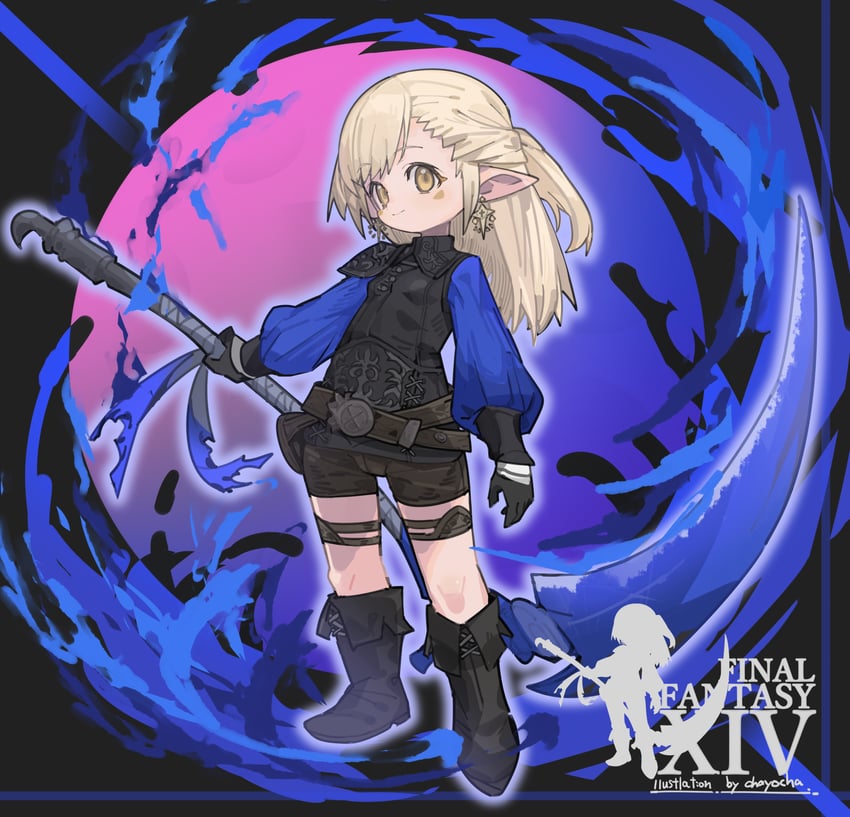 warrior of light and reaper (final fantasy and 1 more) drawn by izayoi_cha