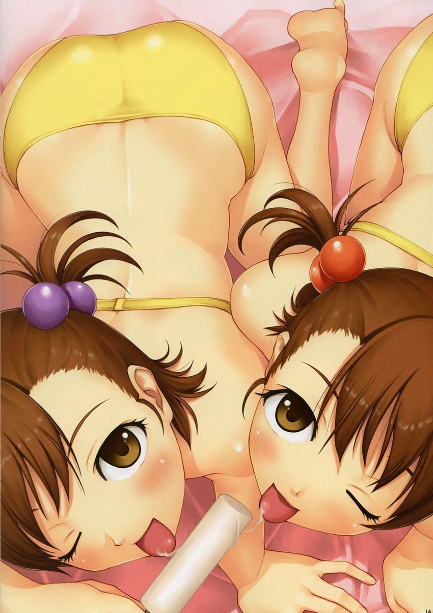 futami mami and futami ami (idolmaster and 1 more) drawn by tanaka_shoutarou
