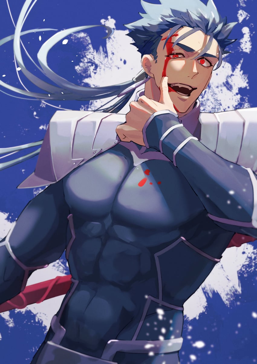 cu chulainn (fate and 2 more) drawn by haruakira
