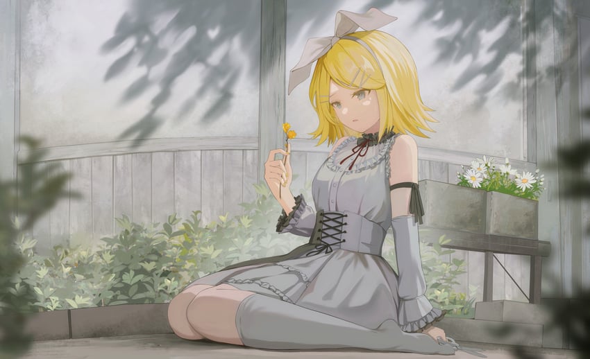 kagamine rin and 25-ji rin (vocaloid and 1 more) drawn by amamizu_shizuku
