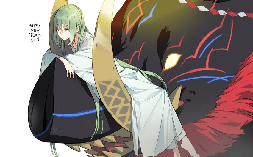 enkidu and demon boar (fate and 1 more) drawn by akinashi_yuu