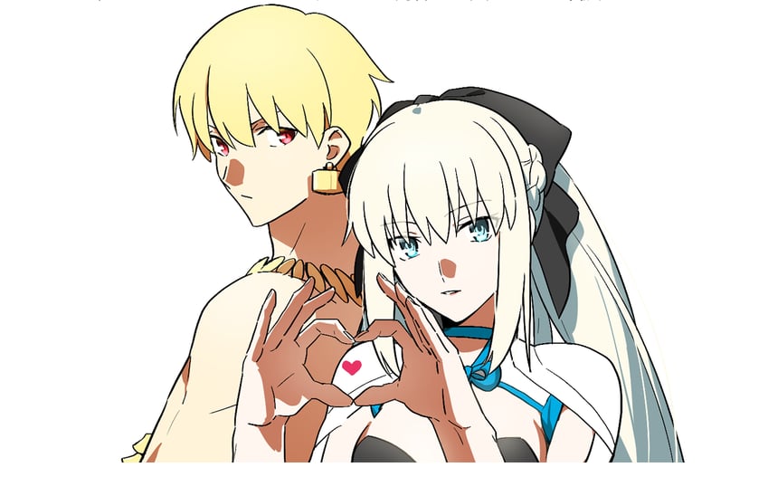 gilgamesh and morgan le fay (fate and 1 more) drawn by chietori