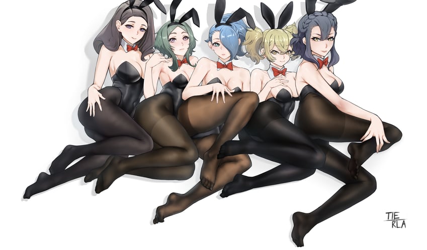 sabina fardin, renee costa, maisie may, ireesha plano, and henao jazz (gundam and 1 more) drawn by tierla