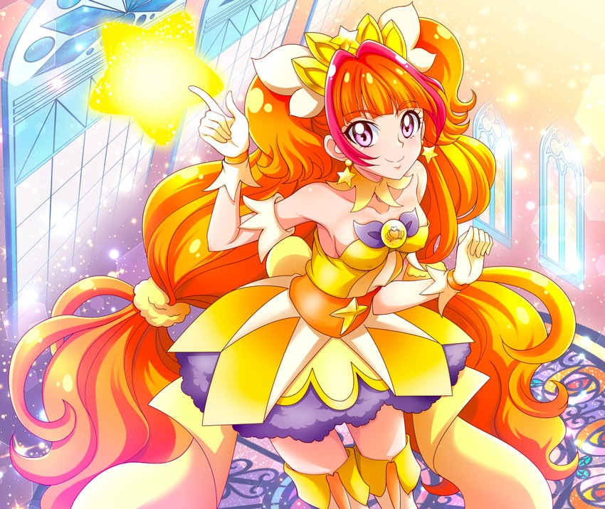 amanogawa kirara and cure twinkle (precure and 1 more) drawn by hanzou