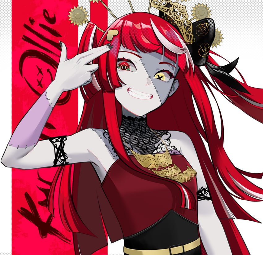kureiji ollie (hololive and 1 more) drawn by kiwinian
